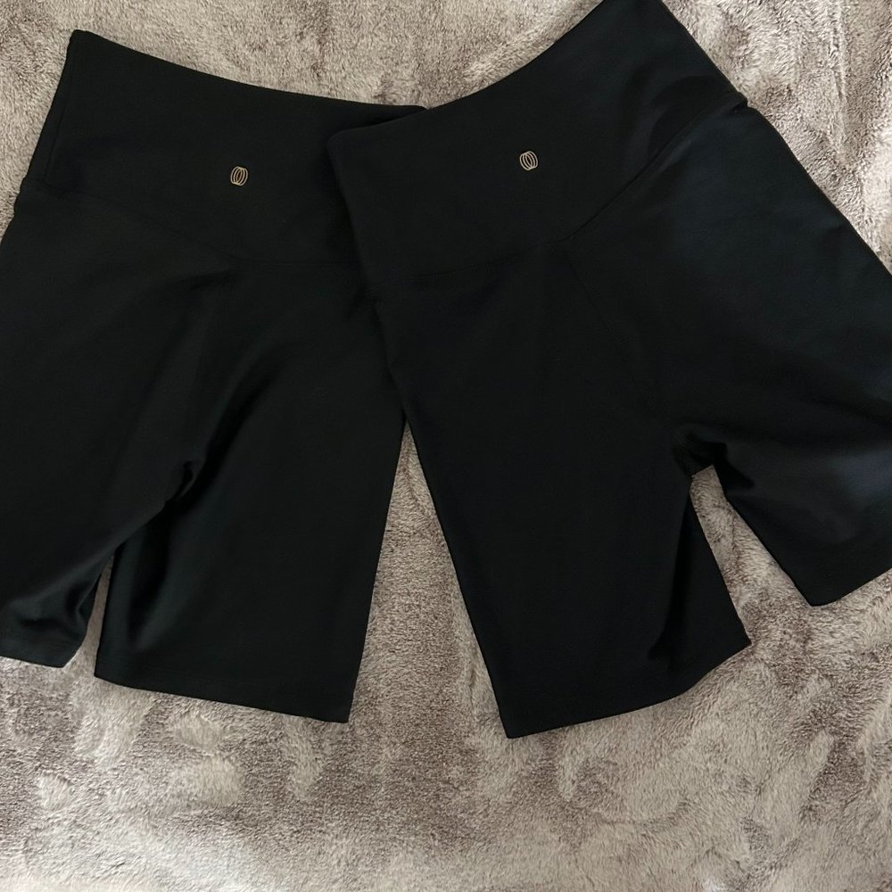 2x Balance Collection Black Biker Shorts – High Waist Activewear, Size S